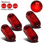 NAT – Oval LED Side Marker & Clearance Light – Waterproof – 2 Diodes 2.5″ 12V/24V – for Truck Trailer-4Pcs (red)