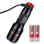EBL Rechargeable Flashlights Tactical Flashlight – 1000 Lumens Cree LED Super Bright Torch, IP68 Water Resistant, High Elastic Steel Clip with rechargeable 18650 Batteries for Home, Outdoor, Emergency
