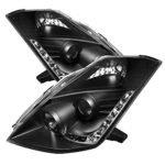 Spyder Auto PRO-YD-N350Z06-HID-DRL-BK Nissan 350Z Black HID Version DRL LED Projector Headlight