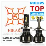 HIKARI Ultra LED Headlight Bulbs Conversion Kit -H4 (9003),Philips Lumileds 12000lm 6K Cool White,2 Yr Warranty