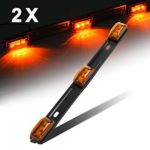 Partsam Amber LED ID BAR Light (3) 3-Diode light Surface Mount Trailer Waterproof 12V