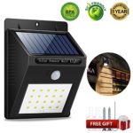 Solar Lights Outdoor, Wireless 20 LED Motion Sensor Solar Lights Waterproof Security Lights Solar Lights Outdoor Motion Sensor Lights Outdoor Lights for Deck, Yard, Patio, Garden, Fence, Driveway