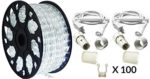 150′ Outdoor Rated LED Rope Light Kit – 120V – UL Listed (Cool White, Premium Kit)