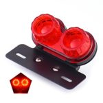 PerfecTech 40W 40-LED Motorcycle Tail Light Integrated Driving&Brake Light Turn Signal Lamp With License Plate Bracket for Harley Honda Yamaha Suzuki Kawasaki (Red)