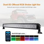 Auxbeam 42 Inch LED Light Bar RGB Multi-color Curved LED Bar 5D V Series 240W Off road Driving light CREE LEDs Spot Flood Combo Beam
