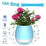 Music Flowerpot, Faszone Smart Bluetooth Speaker Plant Pots Indoor with Wireless Touch Control Piano Music Playing & LED Rechargeable Lamp Night Light[Gift Choice]