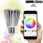 Flux Bluetooth LED Smart Bulb – Wireless Multi Color Changing Light For Kitchen, Bedroom- App Controlled Sunrise Wake Up Light – Sunset Sleeping Light – Dimmable Colorful Night Light – No Hub Required