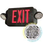 eTopLighting LED Exit Sign, Emergency Light Red Lettering Combo with Extra Face Plate, UL924, Double Side Light, Ceiling / Wall Mount, EL2BR-B-1