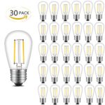 INNOCCY Vintage S14 LED Light Bulbs, 2W 200 Lumens 2700K SoftWarm Waterproof Bulb Great for Outdoor String Lights, 30 Pack