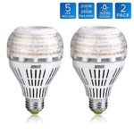 200-150 Watt Equivalent A21 22W LED Light Bulbs-3000 lumens 3000K Warm White, CRI 80+, E26 Medium Screw Base, Non-dimmable Ceramic Bulbs for Home Lighting, SANSI (2 Pack)