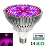 Aolvo LED Plant Grow Light Bar, Full Spectrum Grow Bulb with 120PCs LEDs Red/Blue/White/IR/UV for Indoor Plants Vegetables, Flowers, Hydroponics Greenhouse Gardening – 80W