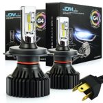 JDM ASTAR Newest Version G4 8000 Lumens Extremely Bright AEC Chips H4 9003 All-in-One LED Headlight Bulbs Conversion Kit, Xenon White