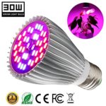 30W Led Grow Light Bulb, Plant Lights Bulbs Full Spectrum Grow Lamp for Indoor Plants Vegetables and Seedlings,Growing Bulbs for Hydroponics Garden Greenhouse and Organic Soil (E27 40LEDs)