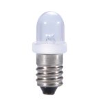 Zehui E10 Light Bulbs DC 6/12/24V LED Screw Base Indicator Bulb Mini Warning Signal Lamp 0.2W 6V White Light