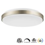 15 inch Equivalent 160W Flush Mount LED Ceiling Light，LVWIT 22W Dimmable 5000K Daylight 500 Lumens Round Lighting,Energy Star for Kitchen Dining Room