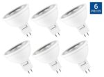 Hyperselect LED MR16 Light Bulb GU5.3 Base 6W (40-50W Equivalent), 4000K (Daylight Glow), Bi-Pin Base, 12V Spot Light Bulb, UL Listed, For Living Room, Accent Lighting, Bedroom (6 Pack)