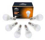 Leson 100 Watt Equivalent A19 Globe LED Light Bulb Standard E26/E27 Base 13W Energy Saving, Soft/Warm White 2700K (6 Pack)