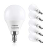 Kakanuo LED Light Bulbs Candelabra Base 60W Equivalent,E12 Base Warm White 2700K Candle Light,LED Bulbs for Ceiling Fan Decorative G45 LED Globe Bulbs,Non-Dimmable(Pack of 6)