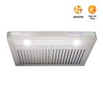 BV High Airflow (900 CFM) Seamless Stainless Steel 30″ Under Cabinet Ducted Kitchen Range Hood with LED Lights
