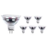 MR16 LED Light Bulbs with GU5.3 Base 12V AC/DC 40W Equivalent Halogen Replacement Warm White 4W Spotlight with 400 Lumen 6 Packs