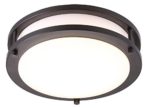 Cloudy Bay LED Flush Mount Ceiling Light,10 inch,17W(120W equivalent) Dimmable 1150lm,5000K Day Light,Oil Rubbed Bronze Round Lighting Fixture For Kitchen,Hallway,bathroom,Stairwell