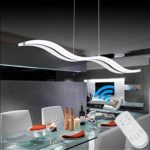 Modern Wave LED Pendant light Acrylic Chandelier LIUSUN LIULU LED Pendant Ceiling Light for Living Room,Kitchen Island,Dining Room,3 colours,3000K-6000K,38W Dimmable