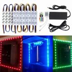 10FT Storefront Window LED Light Kit 5050 RGB Injection LED Module Light with Power Plug and 24 Key Remote Controller