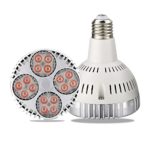 aiyowei 1Pcs 35W PAR30 Led Grow Light Full Spectrum Light UV+IR Grow Light 380nm to 840nm Emitting Color Lighting For Indoor/Grow Box/Flowering Plant and Hydroponics System LED Lamp