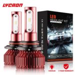 LYCAON LED Headlight Bulbs Conversion Kit Super Spotlight Adjustable-Beam Bulbs-9005(HB3) 100W 10,000LM 6000K Cool White-3 Years Warranty Best Gift for Car (9005(HB3))