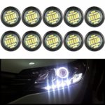 YUK 10x 12SMD 12W Eagle Eye DRL LED Rock Lights For JEEP ATV Off Road Truck Under Trail Rig Lights White