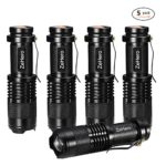 ZeHero LED Tactical Handheld Flashlights Small Water Resistant Zoomable for Camping Cycling Hiking Emergency Torch Lights(Pack of 5)