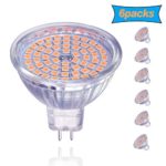 MR16 LED Bulbs 5W GU5.3 Base, 50W Halogen Bulbs Equivalent,ACDC 12V, 400lm, 120° Beam Angle, Warm White,Perfect for Landscape,Recessed,Track light bulbs,Non-dimmable,Pack of 6 Units