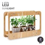 TORCHSTAR Plant Grow LED Light Kit, Indoor Herb Garden Light with Smart Timer Function, CRI 95+, Various Plants, DIY Decoration for Home Kitchen, Office, Apartment, 2 YEARS WARRANTY – Wood Grain