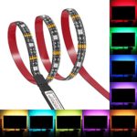 Bias Lighting, Relohas TV Backlight for 45~70 inches HDTV,LED Strip Lights with FR Remote, RGB LED Strip Home Multi Color RGB LED TV Lighting for Flat Screen TV, PC, Neon Sign Decoration (3M)