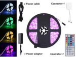 Wisdomcreate 5M Waterproof LED Strip Light with 44 Keys and 20 Colors 5050 SMD RGB LED Rope Lighting With Power Adapter