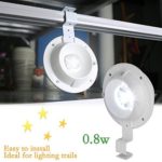 Whitelotous 4LED Outdoor Solar Powered Gutter LED Lights Waterproof Yard Light Garden Security Decor Lamp