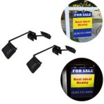 Solar Powered Dual Sided LED Lights for Real Estate Signs Mounting Bracket Yard Sign Lighting