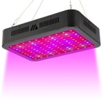 Grow Lights for Indoor Plants, 1000W 3 Chips Full Spectrum LED Grow Lamp with UV&IR and Double Cooling Fans for All Growing Phases of Indoor Veg and Flower(10W 100PCs LEDs)