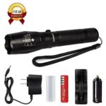 Rechargeable Flashlight LED Torch, Zotoyi Ultra-Bright 1000 Lumens XML T6 LED Tactical Flashlight Zoomable Adjust Focus 5 Lighting Modes for Outdoor Indoor Use