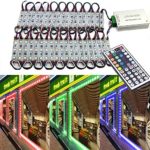 EAGWELL 20 Ft Storefront 40 Pieces RGB 5050 LED Light module,2 Set 5050 SMD 120 LED Module STORE FRONT Window Sign Strip Light