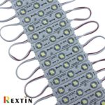 Rextin Super bright 200pcs 3 LED Module RED 5050 SMD 66-72LM Each Module Waterproof Decorative Light for Letter Sign Advertising Signs with Tape Adhesive Backside 3 Years Warranty