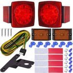 EEEKit 12V Submersible Under 80 inch LED Trailer Trail Light Kit with 25ft Wiring Harness