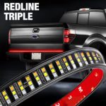 Tailgate Light Bar, DJI 4X4 60” Triple Row Truck Bed LED Strip with Turn Singal, Brake, Reverse, Double Flash Light, Amber/Red/White for Dodge Ram Chevy Pickup RV VAN- 2 Yr Warranty