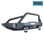 EAG 83-01 Jeep Grand Cherokee XJ Offroad Front Bumper with Pre-Runner Hoop & 2 LED Lights and colored light frame