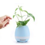 Music Flower Pots Smart Bluetooth Speaker Plants Pot Planter with Music Touch Playing – Blue