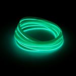 Baynne LED EL Light Neon Rope Car Party Dance Glowing Light Strip + 3V/12V USB Drive(Color green)(Size:1M)