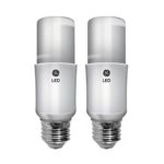 GE Lighting 63798 LED Brightstik 12-watt (75-watt Replacement), 1100-Lumen Light Bulb with Medium Base, Daylight, 2-Pack