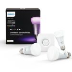 Philips Hue White and Color Ambiance 2nd Generation Smart Bulb Starter Kit (Older Model 3 A19 Bulbs and 1 Hub Works with Alexa Apple HomeKit and Google Assistant)