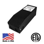 Magnetic 100 Watt Dimmable Driver, Magnetic, for LED Light Strips – 110V AC-12V DC Transformer. Made in the USA. Compatible with Lutron and Leviton