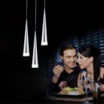 LightInTheBox Max 5W 3 Pendant Light Modern Chrome Acrylic Chandeliers Ceiling Lighting Fixture for LED Metal Living Room/Bedroom/Dining Room/Kitchen Bulb Included 110-240V (White)